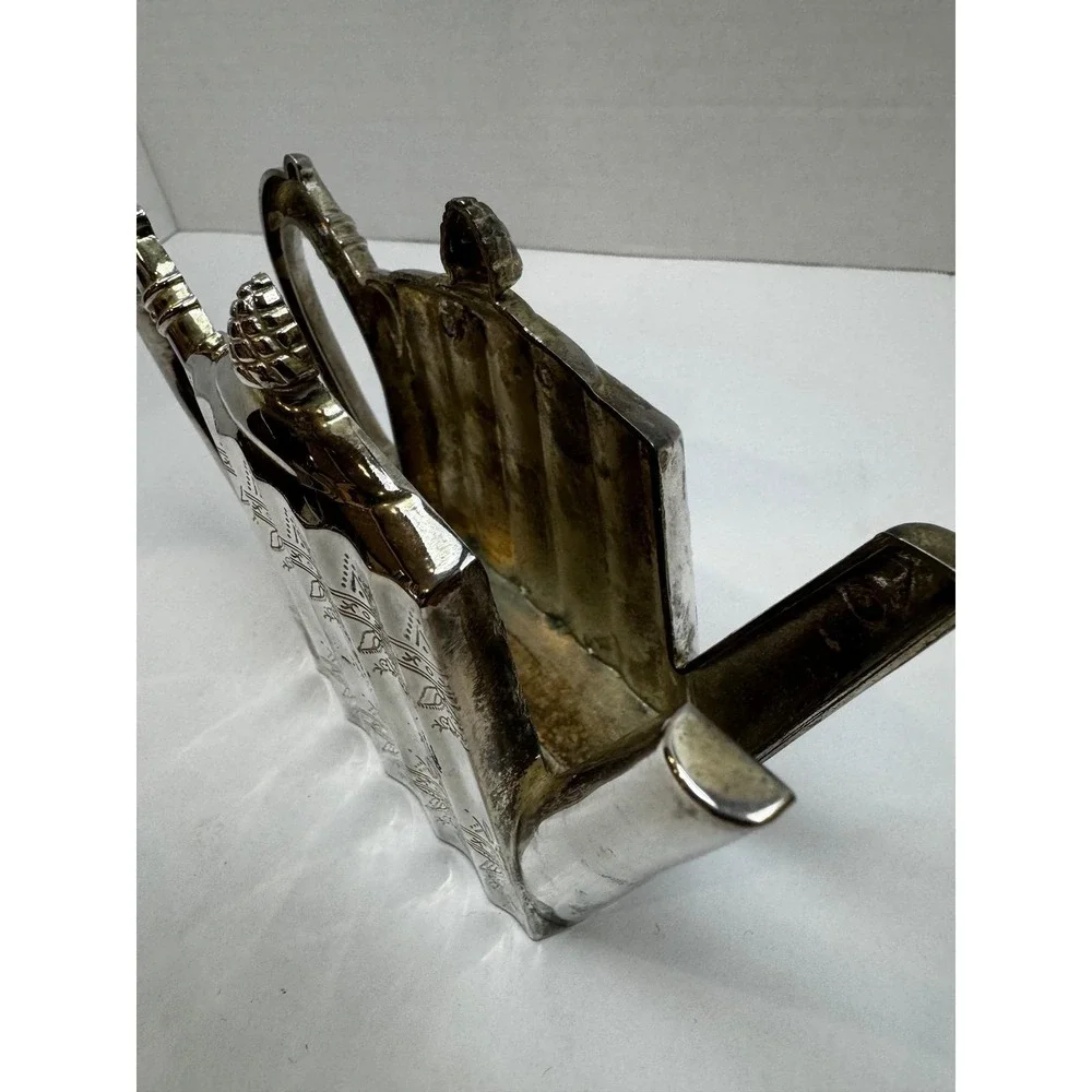 Godinger Silver Art Co 1993 Teapot Napkin Holder Silver Plated Vintage‎ Decor